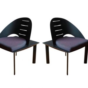 Ref : MC860 - Paire de chaises Patrice Bonneau - Édition Genexco - vers 1980