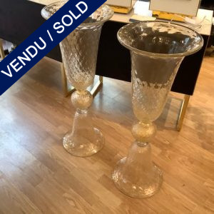 Ref : V338 - Paire de vases en verre de Murano signé “ A.Dona”