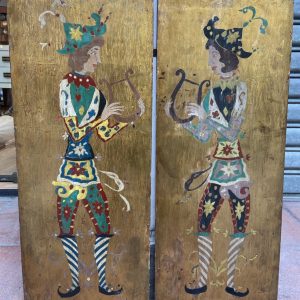 Ref : ADT027 - Ref : ADT027 - Diptych on wood panel, Lyre players