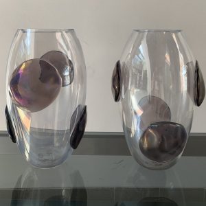 Ref : V354 - Set of two vases in glass of Murano signed “Costantini”