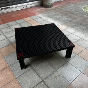 Ref : MT1020 - Table basse Kyoto Gianfranco Frattini – Réédition Poltrona Frau en hêtre noir