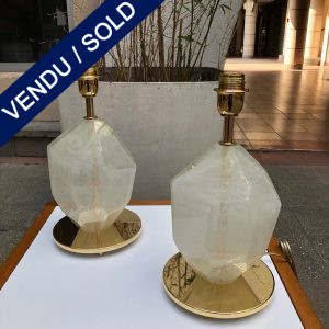 Ref : LL407 - Paire de lampes en verre de Murano