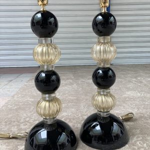 LL471 - ﻿ Pair of black lamps - Toso