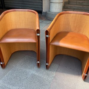 Ref : MC849 - Pair of club armchairs - Lario model - Giuseppe Vigano