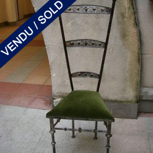 A set of 6 iron chairs, 1940s - SOLD