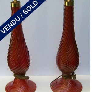 Set of dark red lamps - SOLD