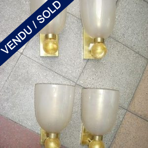 Set of 4 sconces in glass of Murano Véronèse - SOLD