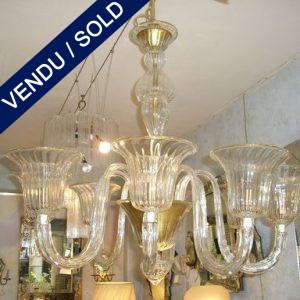 Chandelier in glass of Murano 8 branches - SOLD