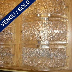 suite de 4 appliques en verre de Murano - VENDU