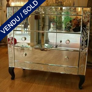 Commode in mirrors 3 drawers - SOLD