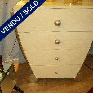 Commode 1950s, 4 eggshell drawers - SOLD
