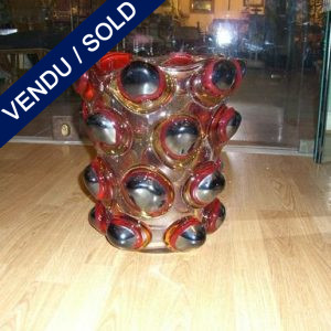 Vase en verre de Murano avec boules - VENDU