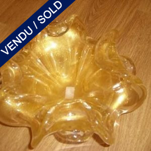 Vide poche en verre de Murano doré - VENDU