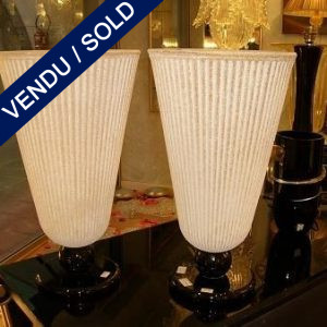 Paire de vases signée "SEGUSO" Verre de Murano - VENDU