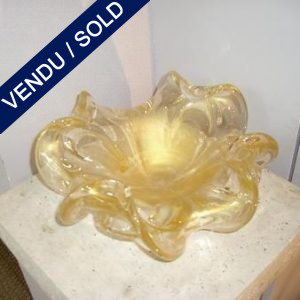 Gilded tidy in glass of Murano - SOLD
