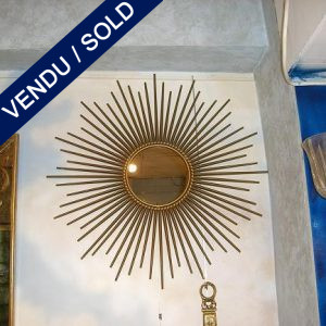 Mirror in gilded wrought iron - SOLD