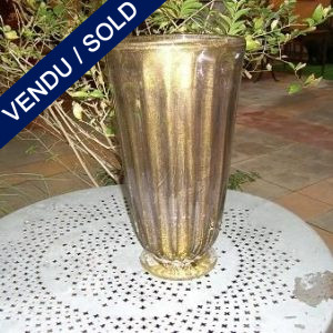 Glass of Murano gilded and amethyst signed by TOSO - SOLD