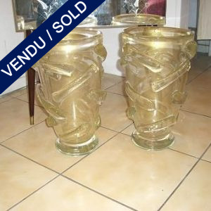Set of guilded Murano vases - SOLD