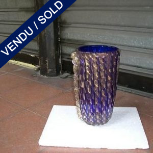 A vase in blue and gold glass of Murano - SOLD