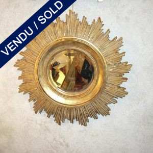 Miroir soleil - bois patiné - VENDU