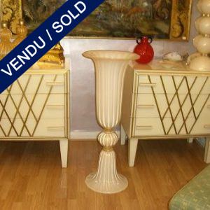 Set of commodes Years 70 in glass beige - SOLD