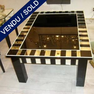 Table basse miroir noir - VENDU