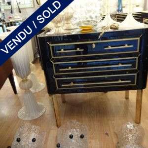 Ref : M993 - Set of commodes in mirror - 3 drawers - SOLD