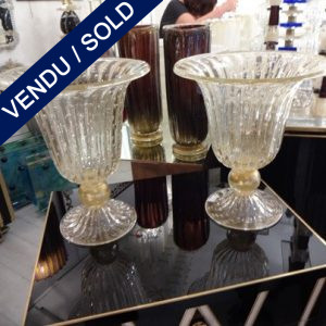 Ref : V212  - Set of vases in Murano by "TOSO" - SOLD