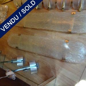 Ref : LA207 - Suite 4 appliques verre de Murano - VENDU