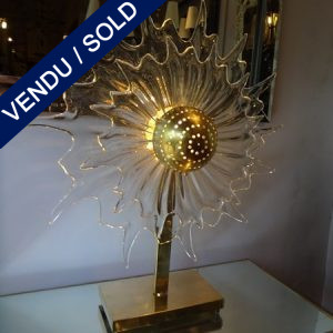 Ref : LL237 - Set of Murano lamps / brass - SOLD