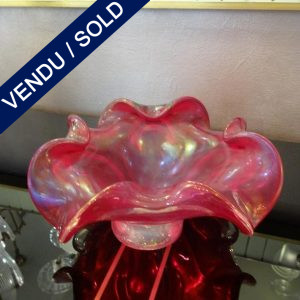 Ref AD34  - Vide-poche rouge Verre de Murano - VENDU