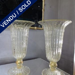 Ref : V281 - Paire de vases Murano - SOLD