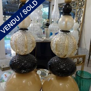 Ref : LL961 - Paire de lampes Murano - SOLD