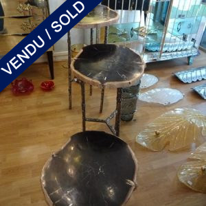 Ref : MT947 - Petrified Stone table - SOLD