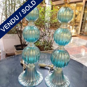 Ref : LL999 - Paire Murano signée TOSO - SOLD