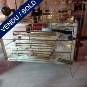 Ref : M227 -  - Mirror chest with 3 drawers - SOLD