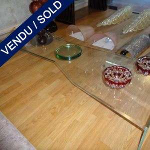Ref : MT951 - Table basse en verre - VENDU