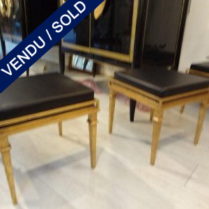 Ref : MC752  - Set of stools in iron - SOLD