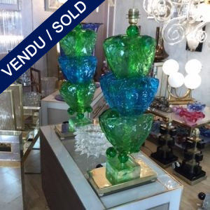 Ref :LL339  - Pair of Murano Lamps - SOLD