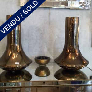 Ref : V316 - Paire en verre de Murano signée Donghia - VENDU