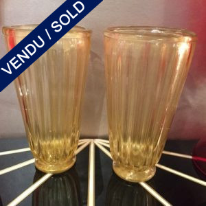 Ref : V318 - Pair of vases in glass of Murano signed "Toso"