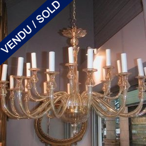 Gilded chandelier with 24 lights - SOLD