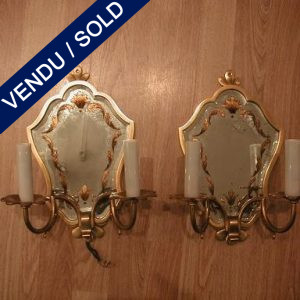 Set of sconces with 2 branches - SOLD