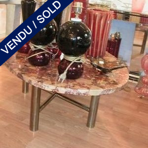 Oval coffe table with top in marble - SOLD