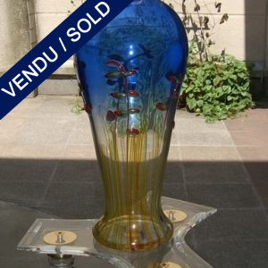 Blue vase signed by Franco MORETTI - SOLD
