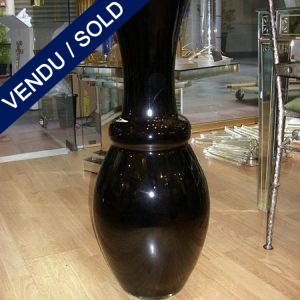 Large vase in black glass of Murano - SOLD