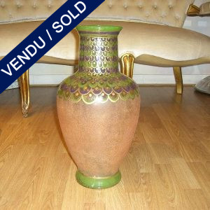 Vase signed by "AMR VIDEA 1182", painted by hand, Italia - SOLD