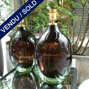 Murano, set of bottle-shaped lamps - SOLD