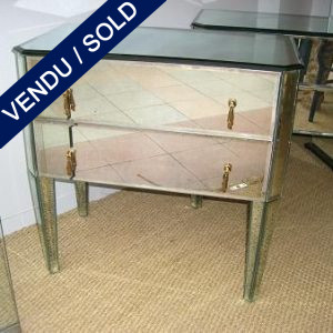 Pair of night tables mirror - SOLD