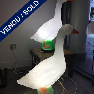 Ref : LL351 - Gladys Goose – Pair of table lamps in plastic - SOLD
